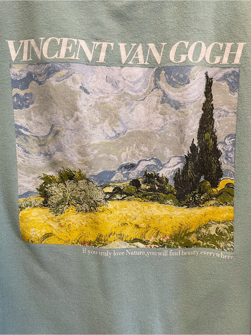 Van Gogh Sage Green Aesthetic Graphic Sweatshirt XL ✨ - Picture 4 of 7